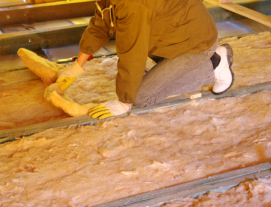 Fairfield Insulation company in Fairfield, CT, insulates attics with glass wool.